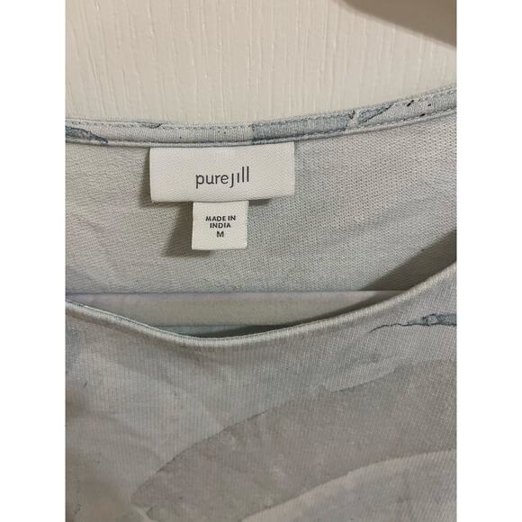 Pure J.Jill Blue Marbled Top Blouse - Picture 4 of 10